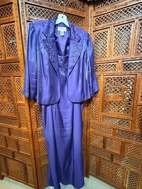 💙 David’s Bridal Royal Blue 2-Piece Formal Dress Set – Size 18W 💙